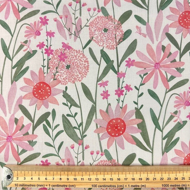 VOILE DE COTON IMPRIME Fleuris