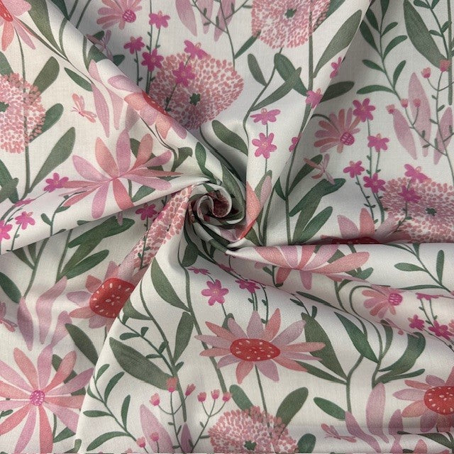 VOILE DE COTON IMPRIME Fleuris