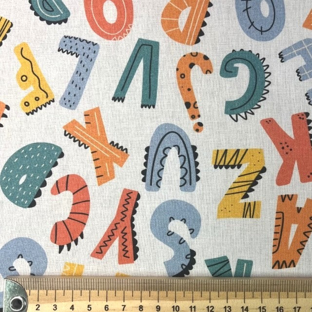 COTON IMPRIME Lettres rigolotes