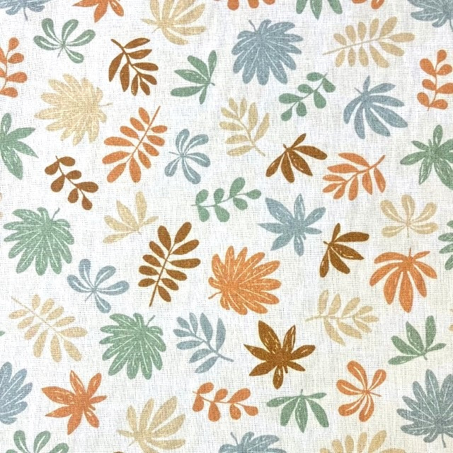 COTON IMPRIME Feuilles de la forêt
