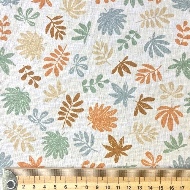 COTON IMPRIME Feuilles de la forêt