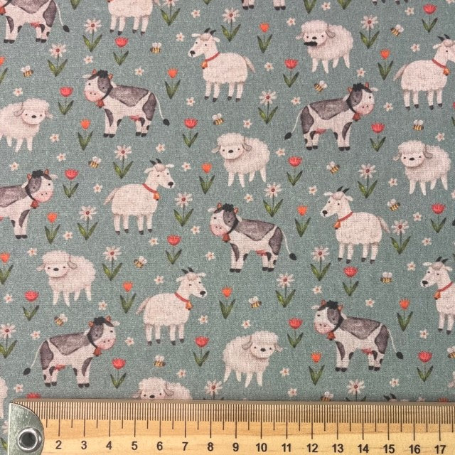 COTON IMPRIME Animaux de la ferme