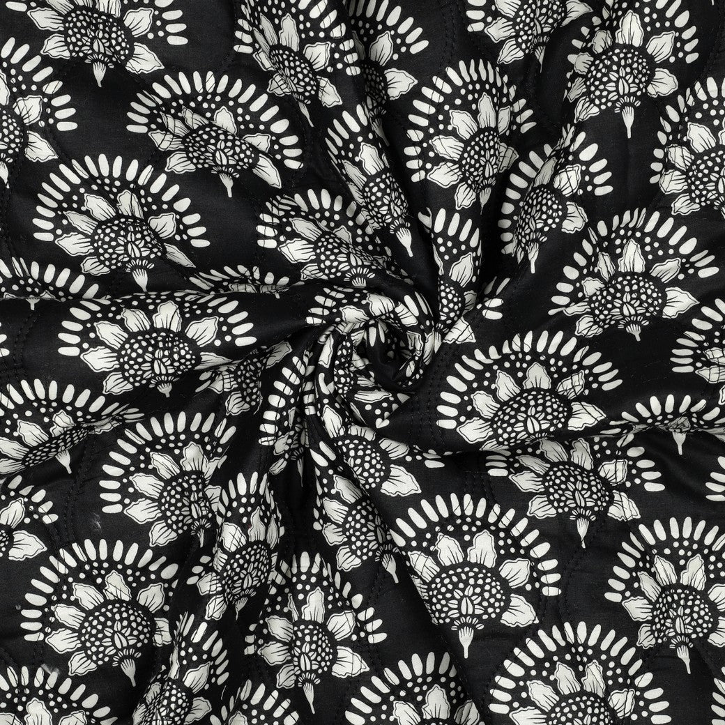 MATELASSE IMPRIME DOUBLE GAZE Noir et Blanc