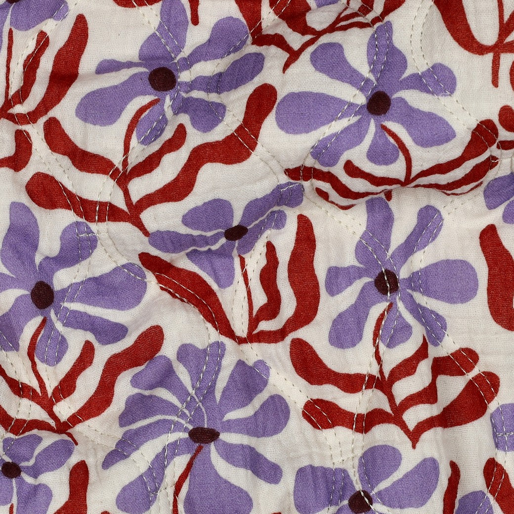 MATELASSE IMPRIME DOUBLE GAZE Marron et Violet