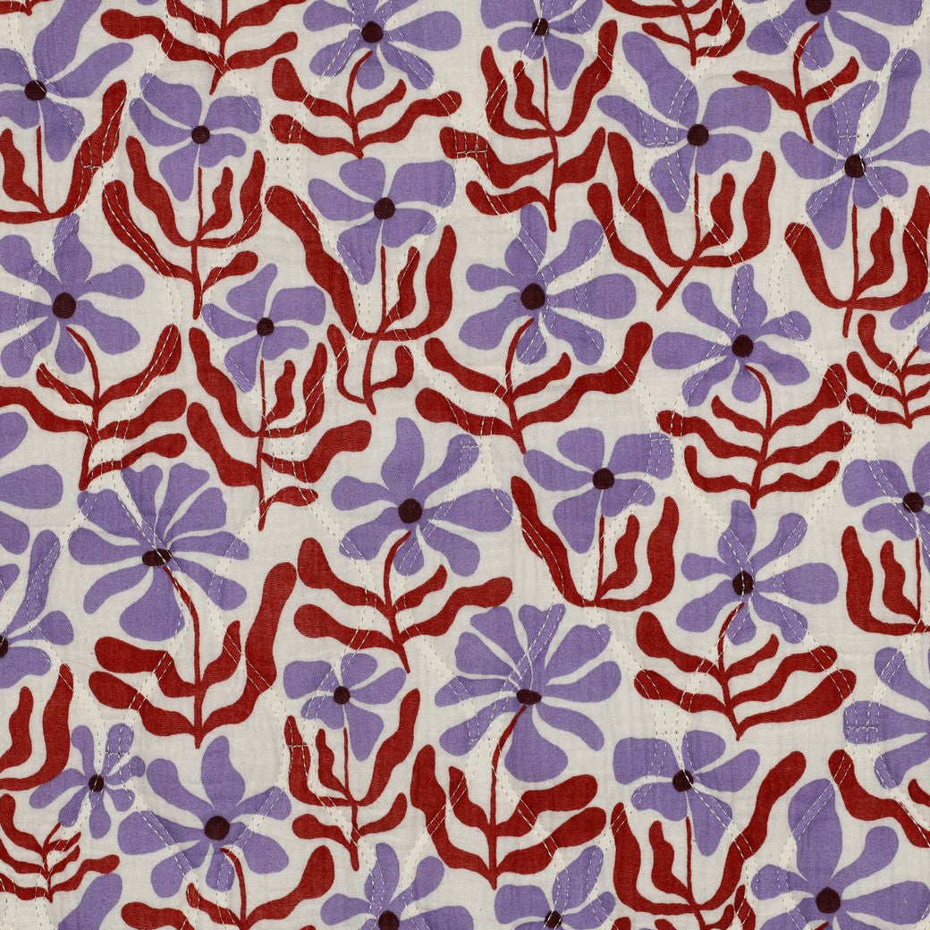 MATELASSE IMPRIME DOUBLE GAZE Marron et Violet