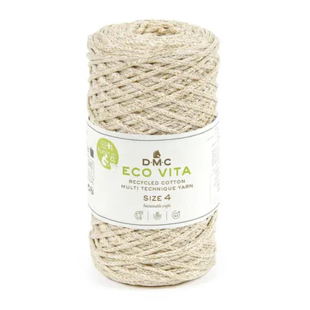 COTON RECYCLE ECO VITA 4 METALLISE DMC Ecru-03