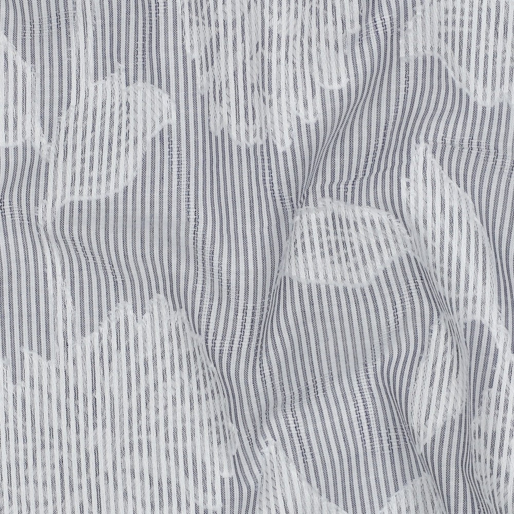 COTON BRODE Grandes Fleurs sur Rayures