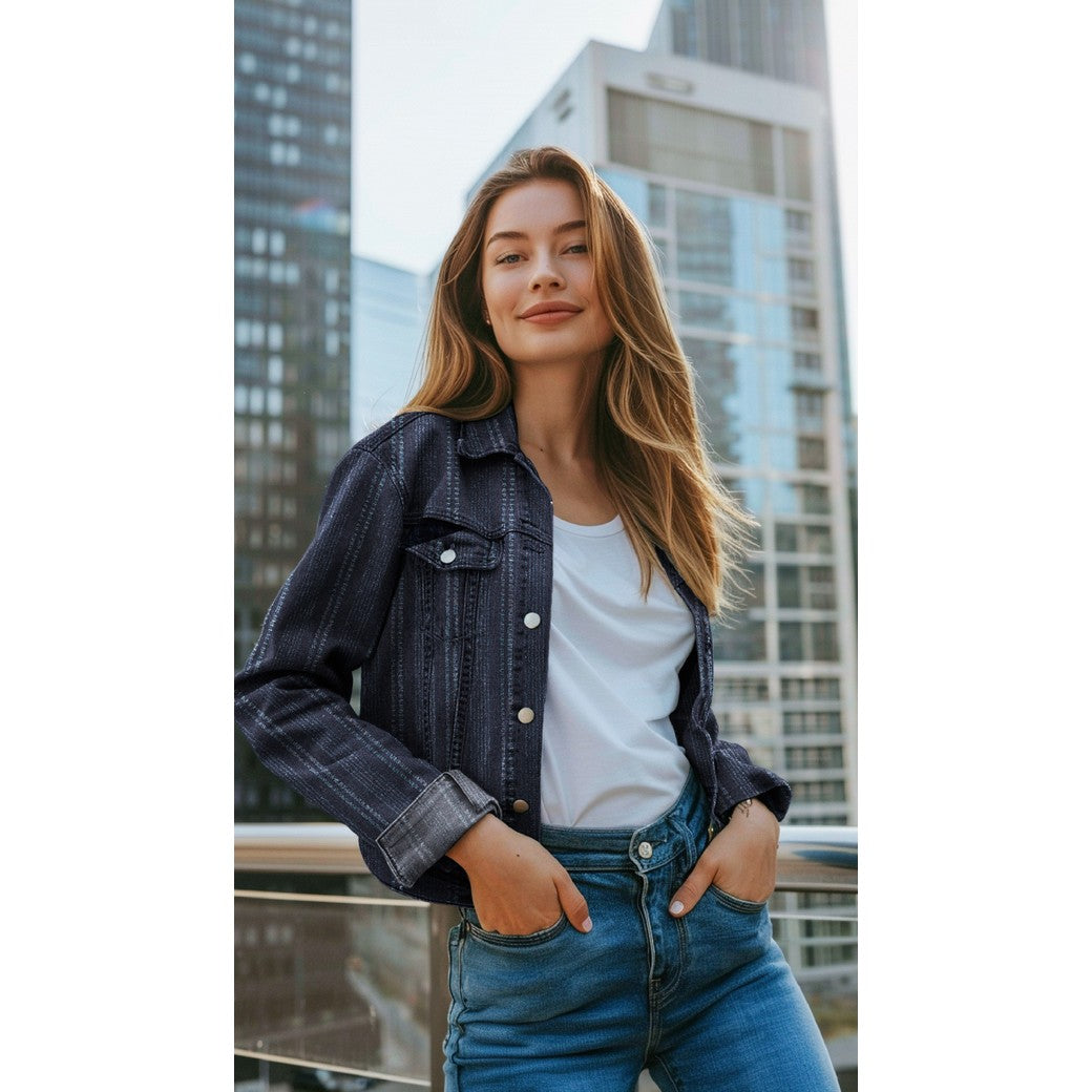 JEAN RAYE Bleu jacquard