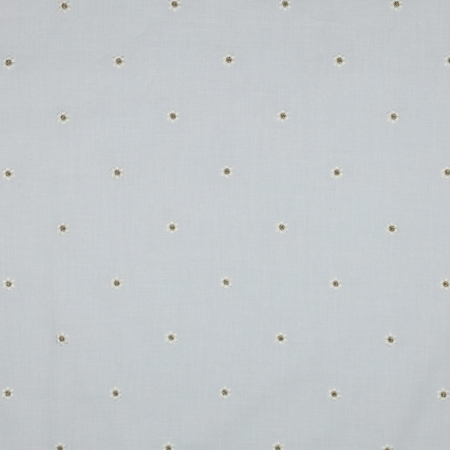 COTON BRODE Marguerites Cœurs Lurex