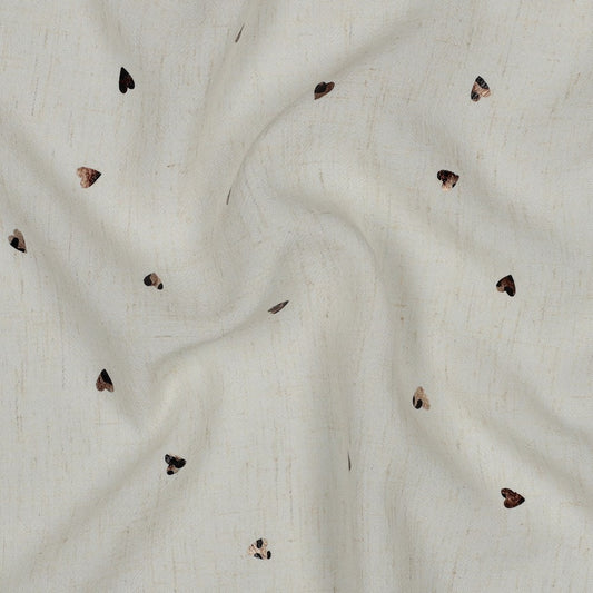 LIN VISCOSE imprimé Cœurs Effet Graou