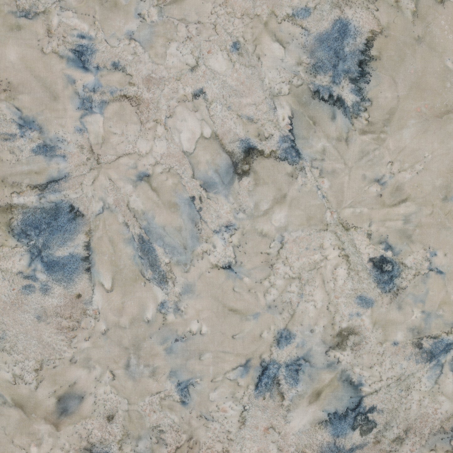 COTON IMPRIME Batik Beige et Bleu