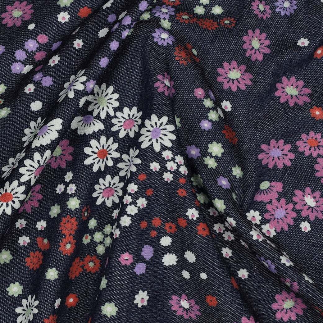 JEAN IMPRIME Petites Fleurs Violettes