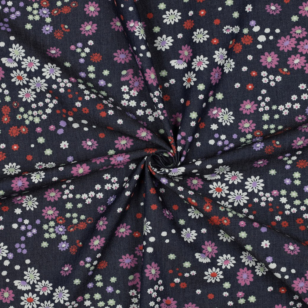JEAN IMPRIME Petites Fleurs Violettes