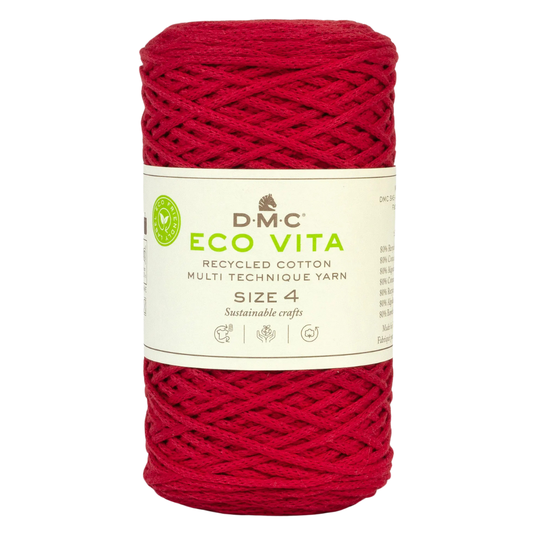 COTON RECYCLE ECO VITA 4 DMC Rouge-05