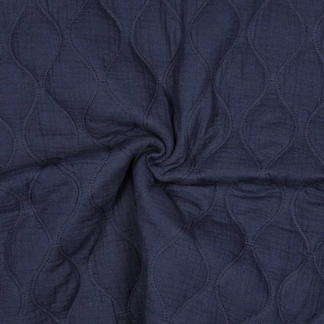 MATELASSE IMPRIME DOUBLE GAZE Bleu Jean
