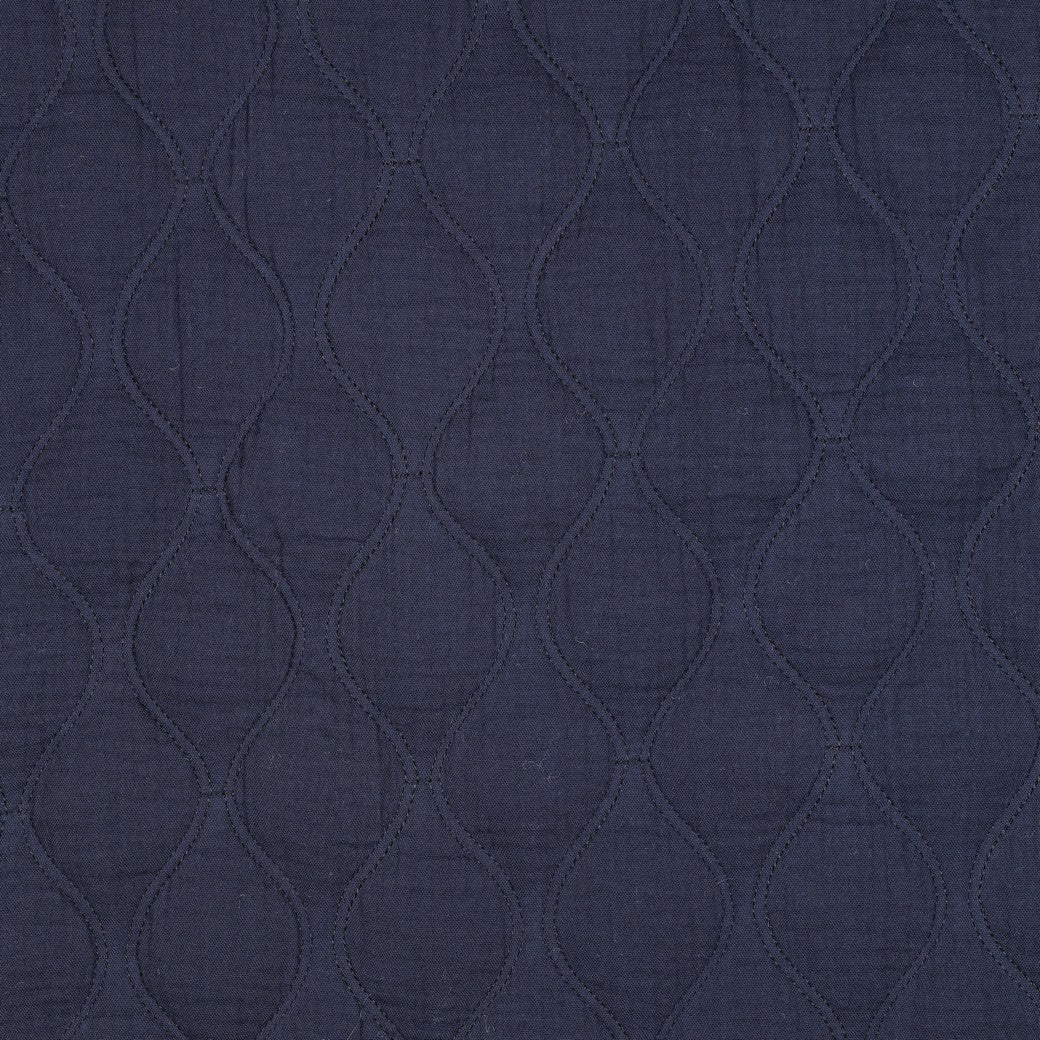 MATELASSE IMPRIME DOUBLE GAZE Bleu Jean