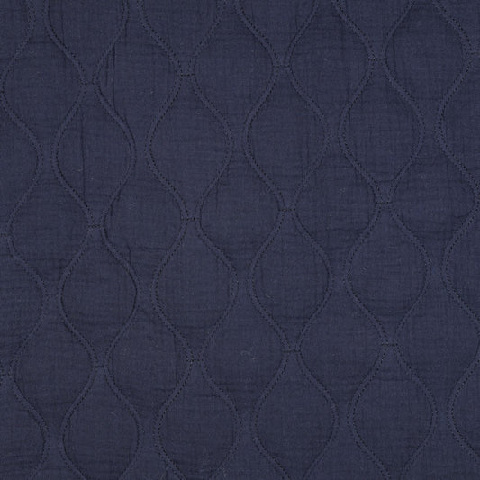 MATELASSE IMPRIME DOUBLE GAZE Bleu Jean