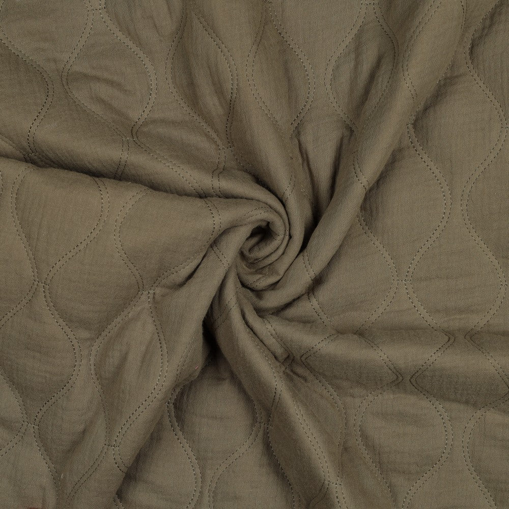 MATELASSE IMPRIME DOUBLE GAZE Kaki