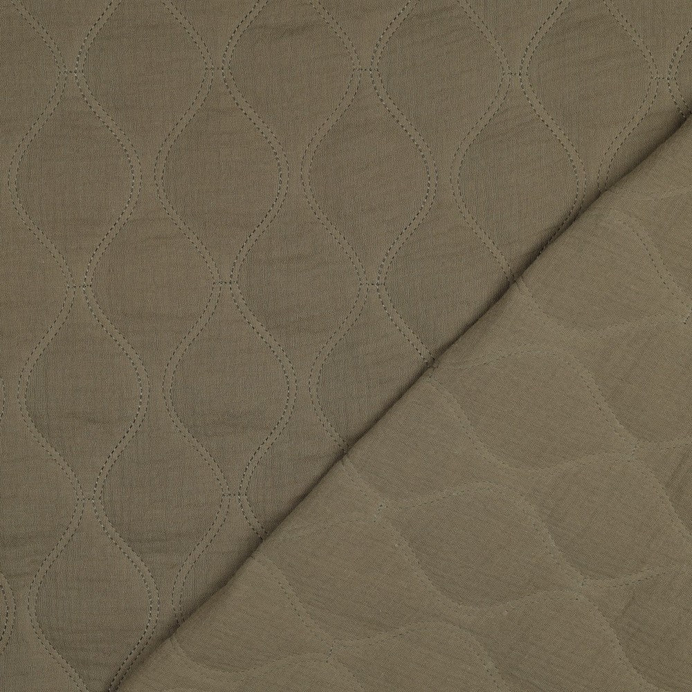 MATELASSE IMPRIME DOUBLE GAZE Kaki