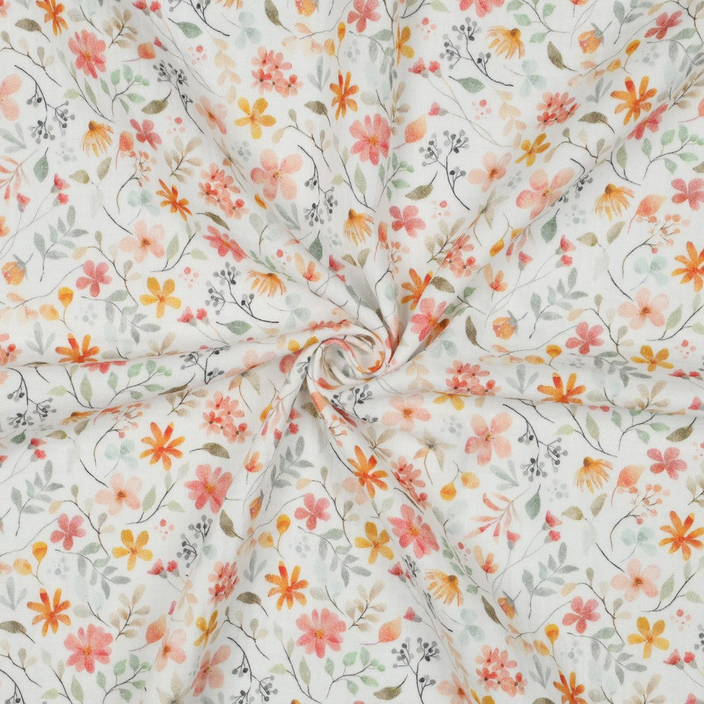 DOUBLE GAZE IMPRIMEE Fleuris digital