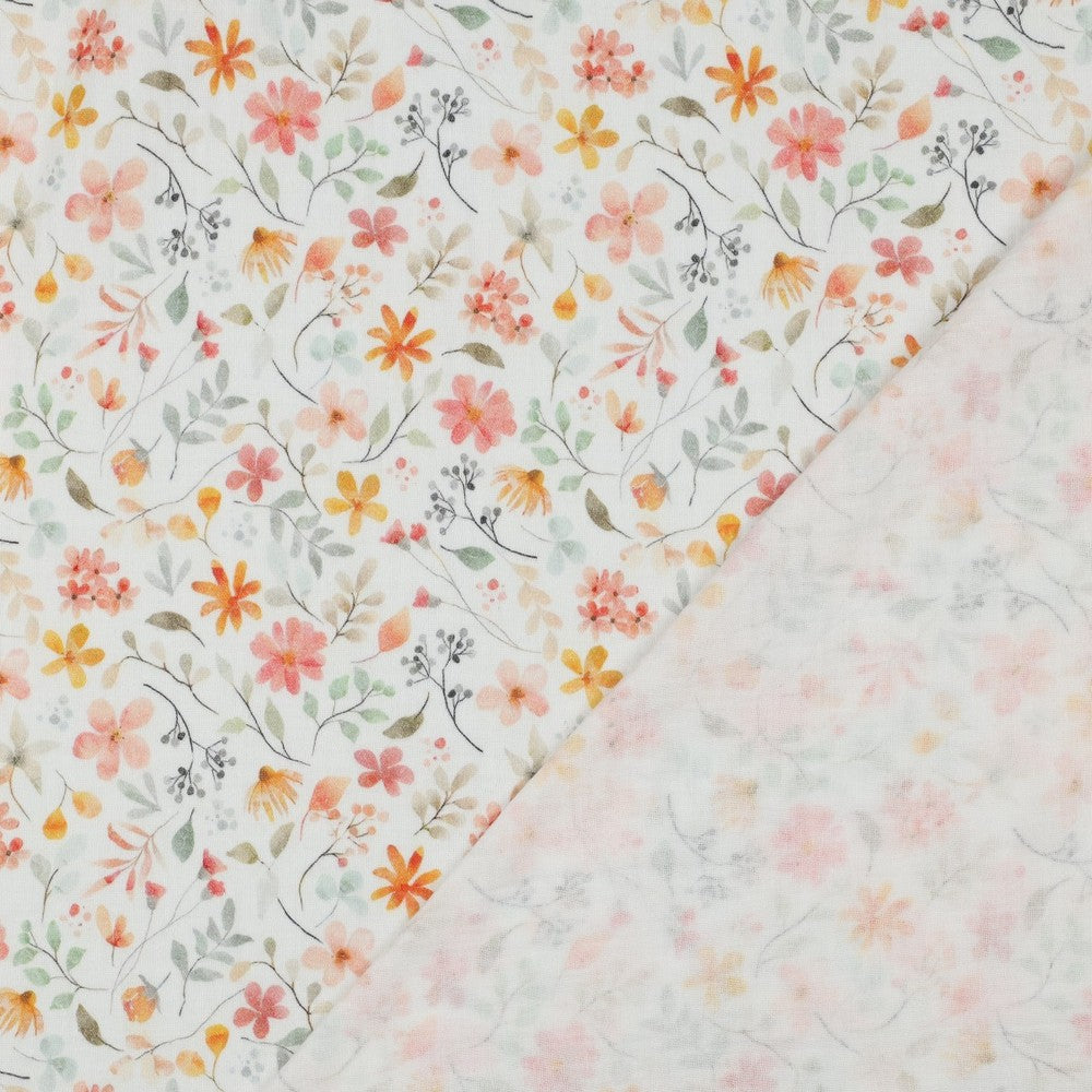 DOUBLE GAZE IMPRIMEE Fleuris digital