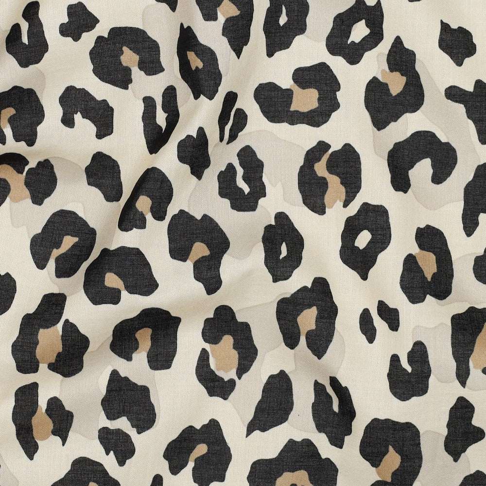 VOILE DE COTON IMPRIME Léopard