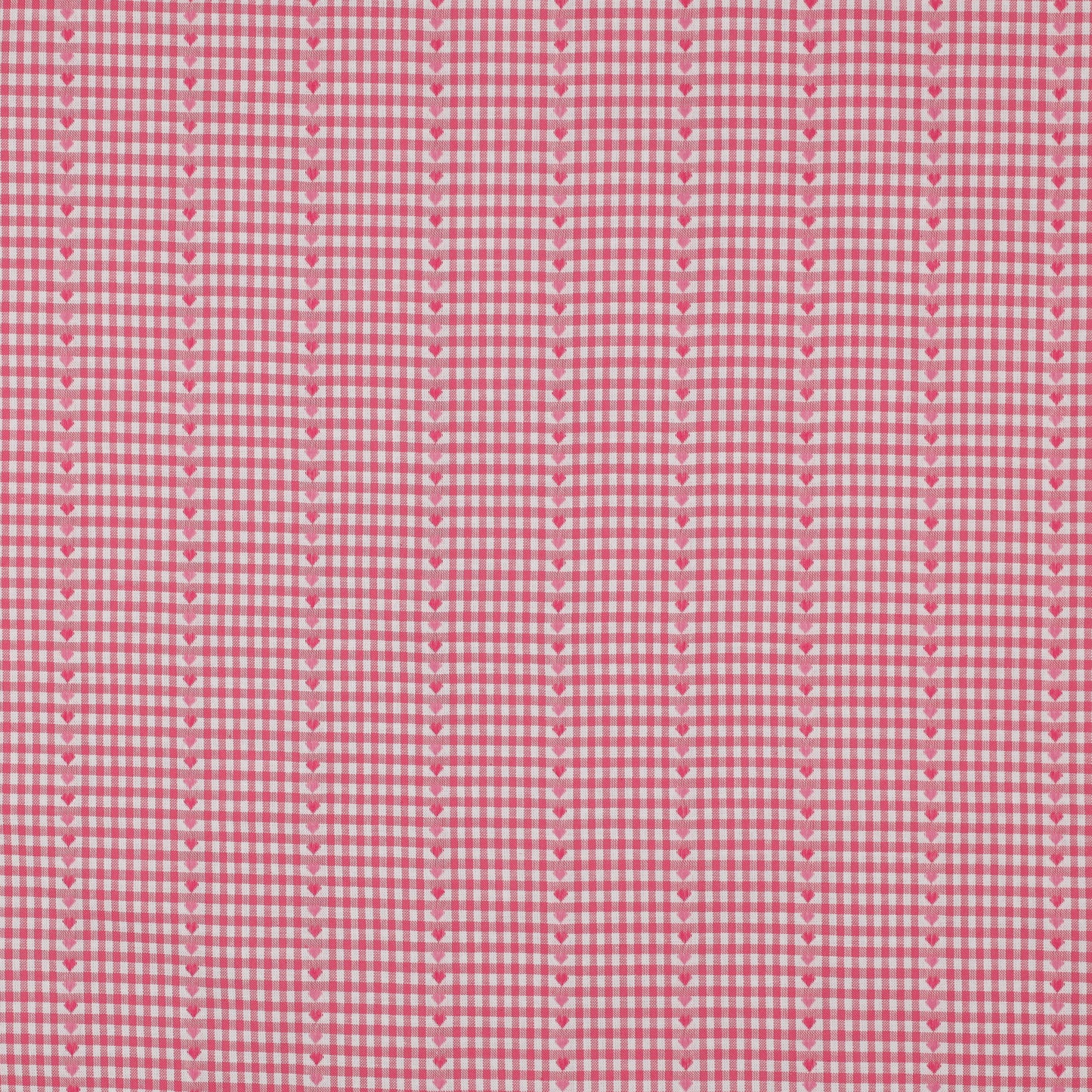 COTON BRODE Cœurs sur Vichy Rouge