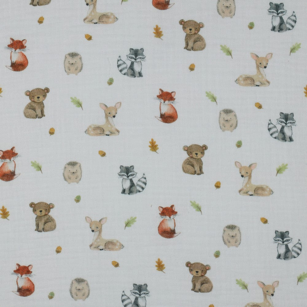 DOUBLE GAZE IMPRIMEE Animaux de la Foret