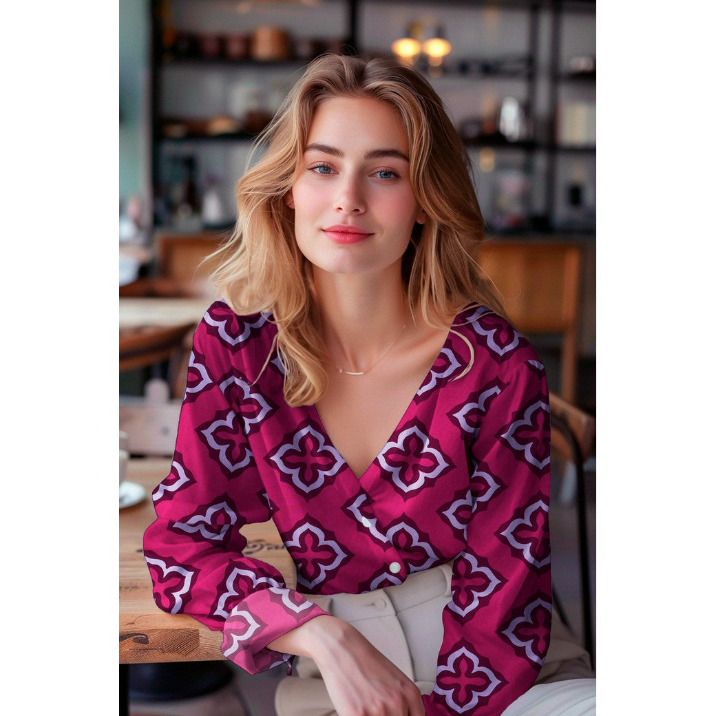 VISCOSE TWILL IMPRIMEE graphique Bordeaux