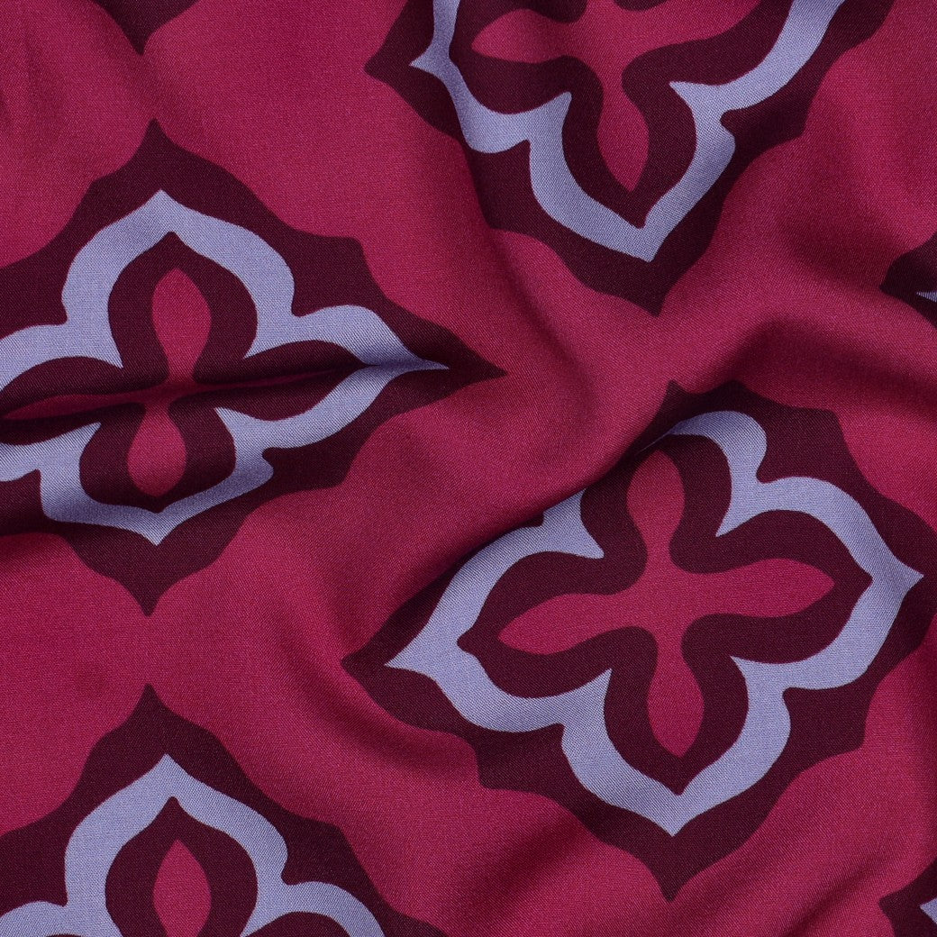 VISCOSE TWILL IMPRIMEE graphique Bordeaux