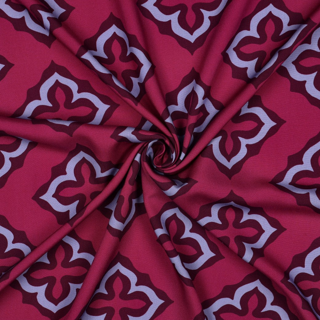 VISCOSE TWILL IMPRIMEE graphique Bordeaux