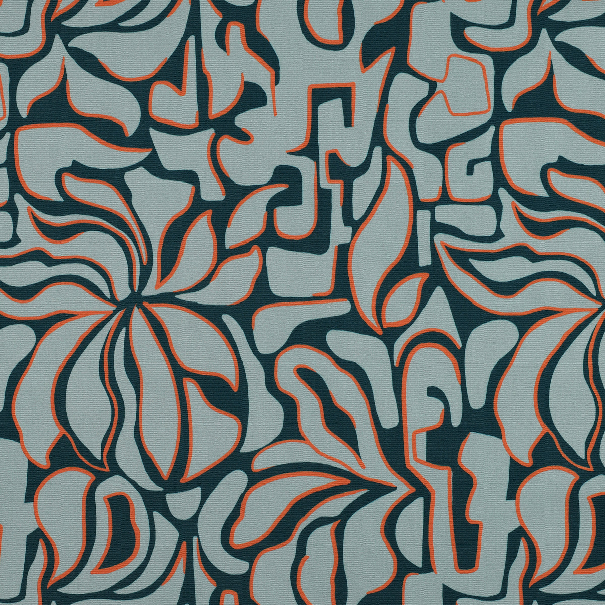 VISCOSE STRETCH IMPRIMEE Bleu et Celadon