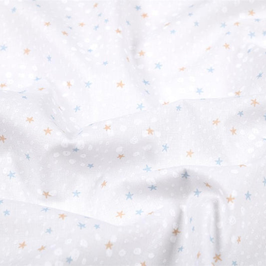 COTON IMPRIME Etoiles Multi couleurs