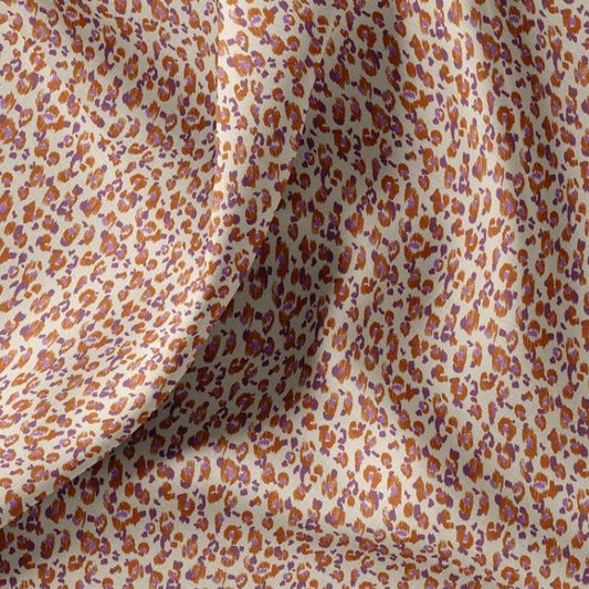 COTON IMPRIME GRAPHIQUE Caramel et Violet