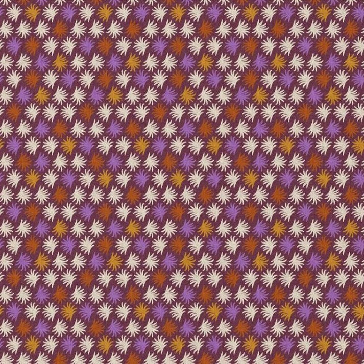 COTON IMPRIME GRAPHIQUE Cacao et Violet