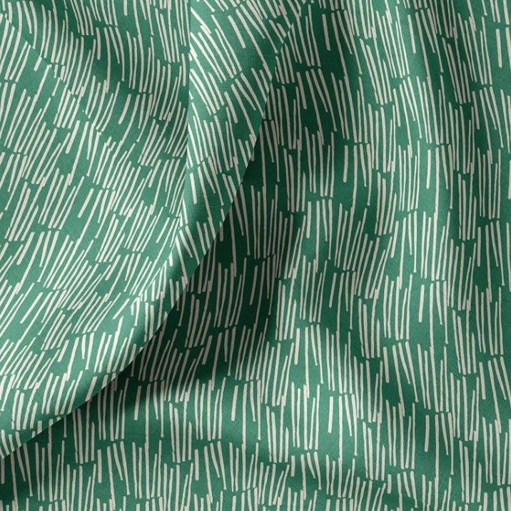 COTON IMPRIME GRAPHIQUE Vert et blanc