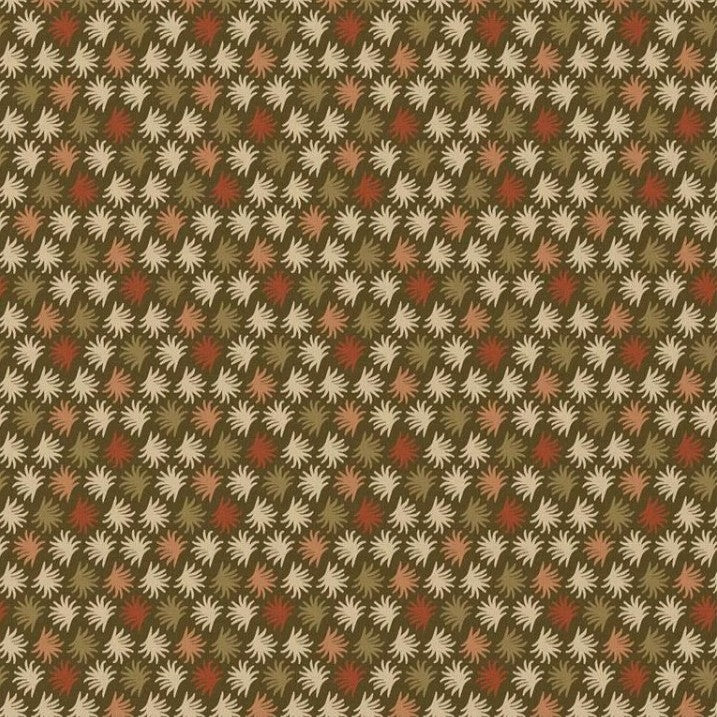 COTON IMPRIME GRAPHIQUE Kaki et Ecru