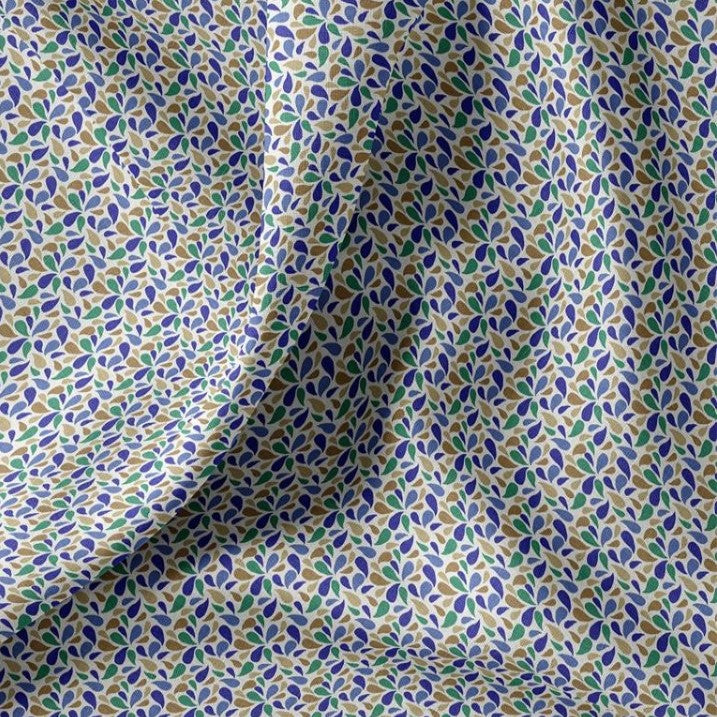 COTON IMPRIME GRAPHIQUE Bleu et Vert