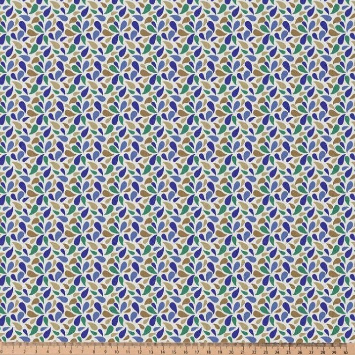 COTON IMPRIME GRAPHIQUE Bleu et Vert