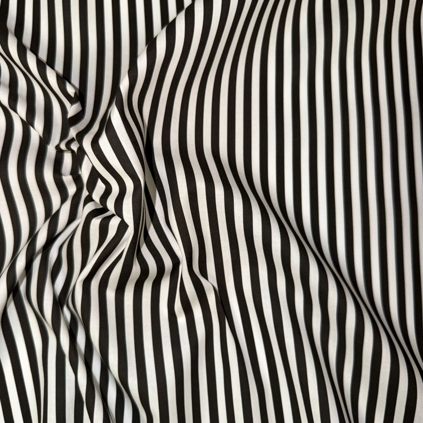 COTON MOTIF Rayures Noires
