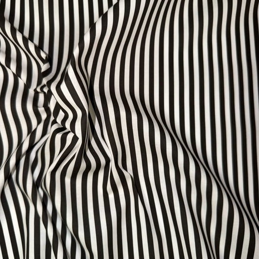 COTON MOTIF Rayures Noires