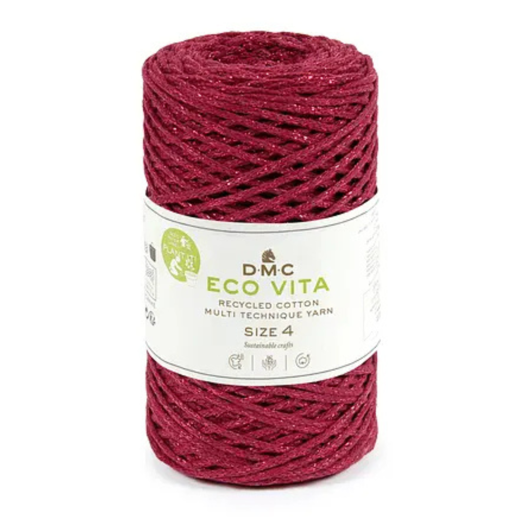 COTON RECYCLE ECO VITA 4 METALLISE DMC Rouge-115