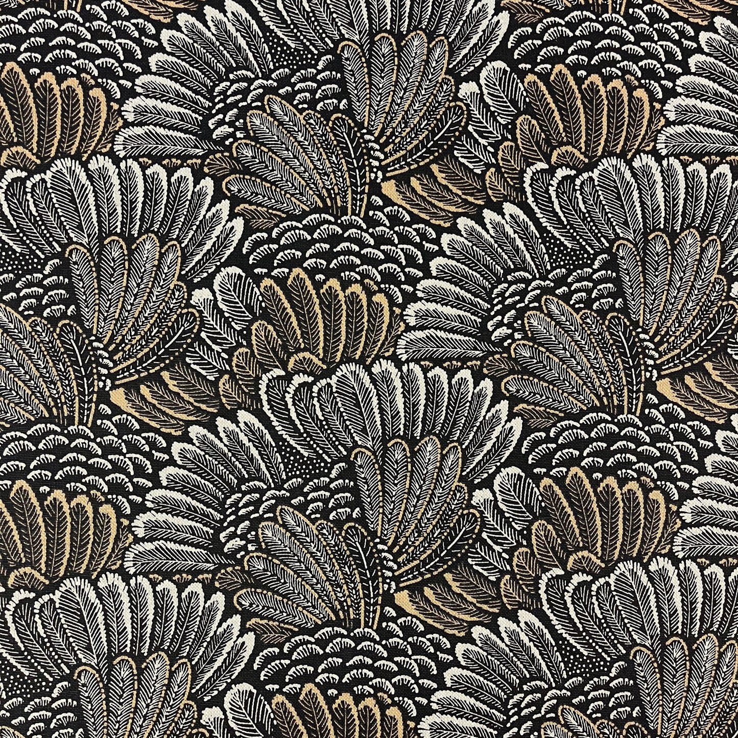 TOILE FOND LIN IMPRIME plumage