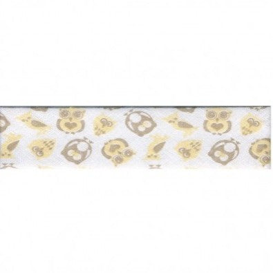 BIAIS IMPRIME Hiboux Beige-20 cm