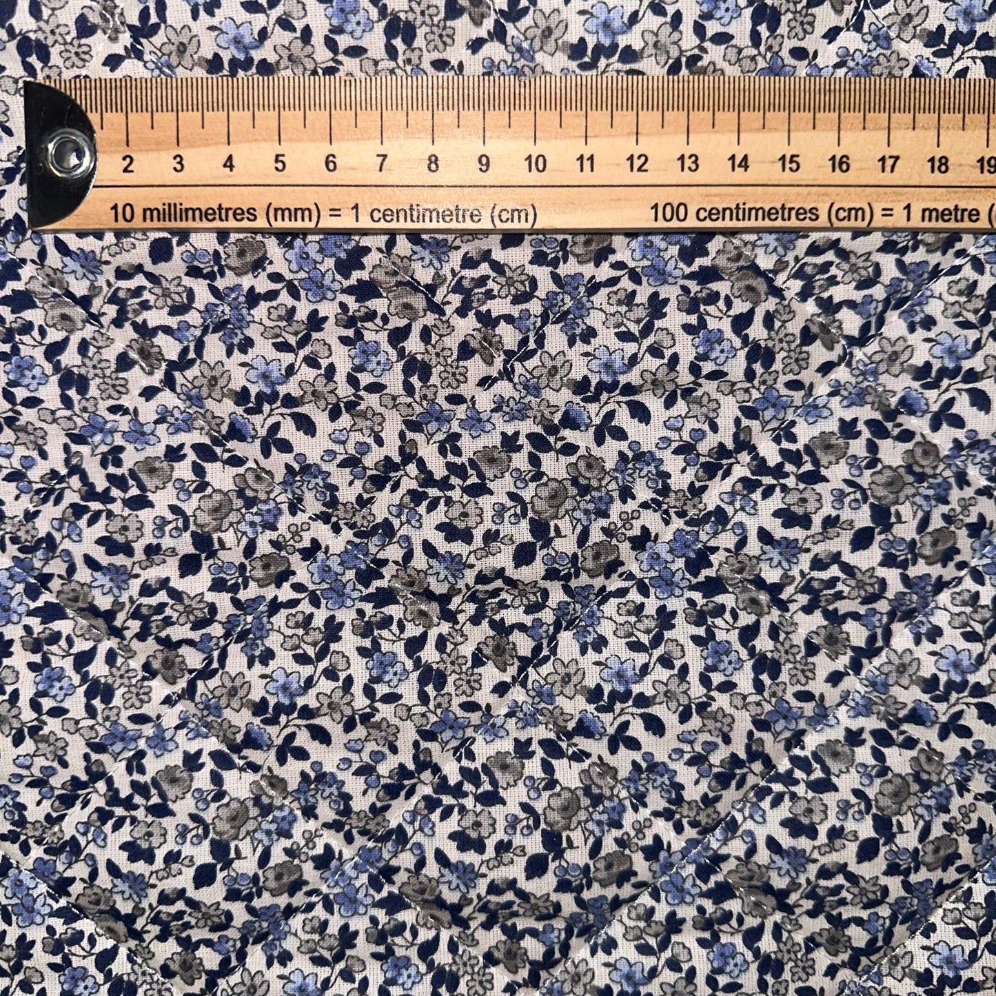 MATELASSE IMPRIME Fleuris Bleu