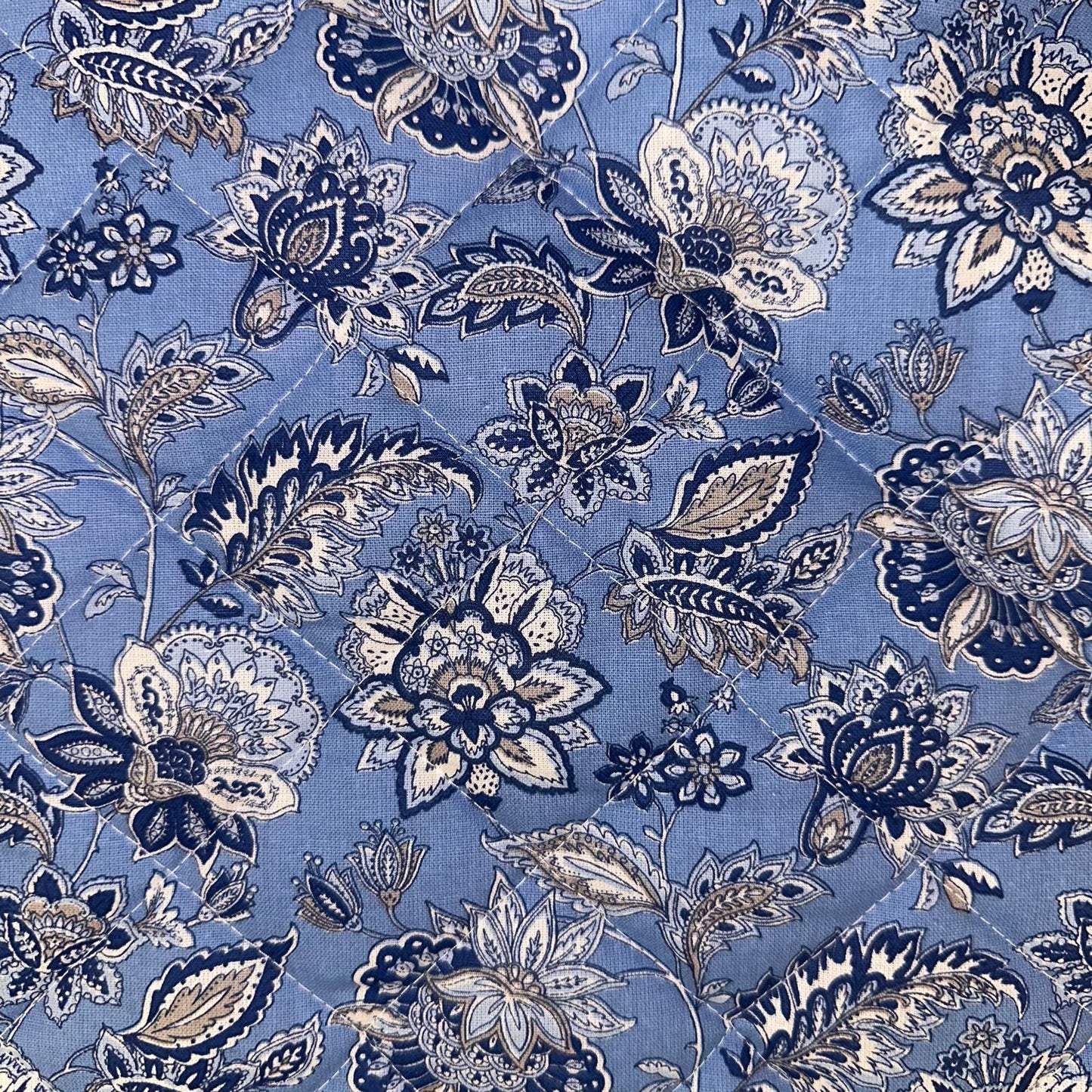 MATELASSE IMPRIME Fleuris Bleu