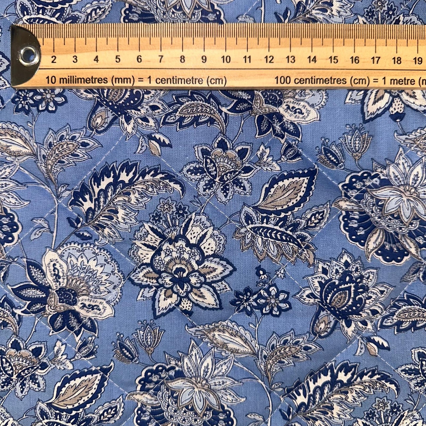 MATELASSE IMPRIME Fleuris Bleu
