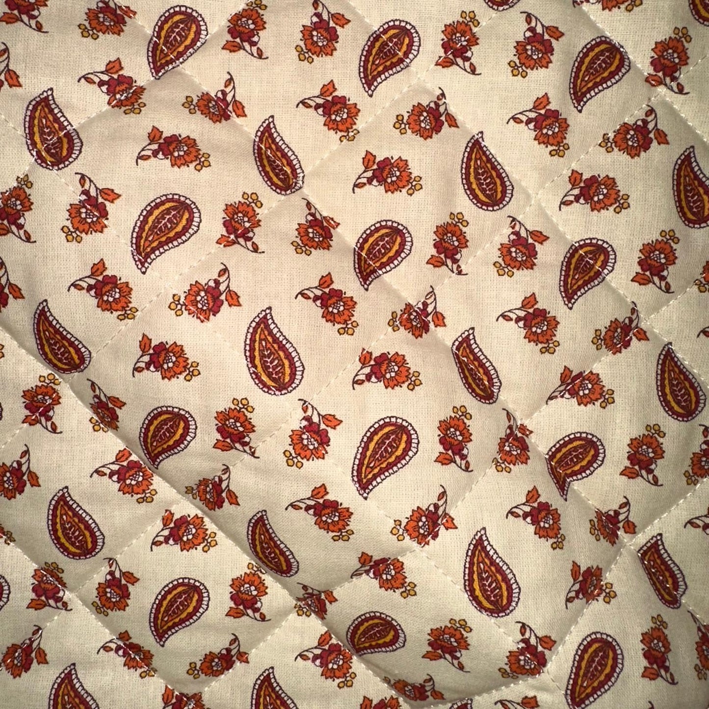 MATELASSE IMPRIME Fleuris Orange