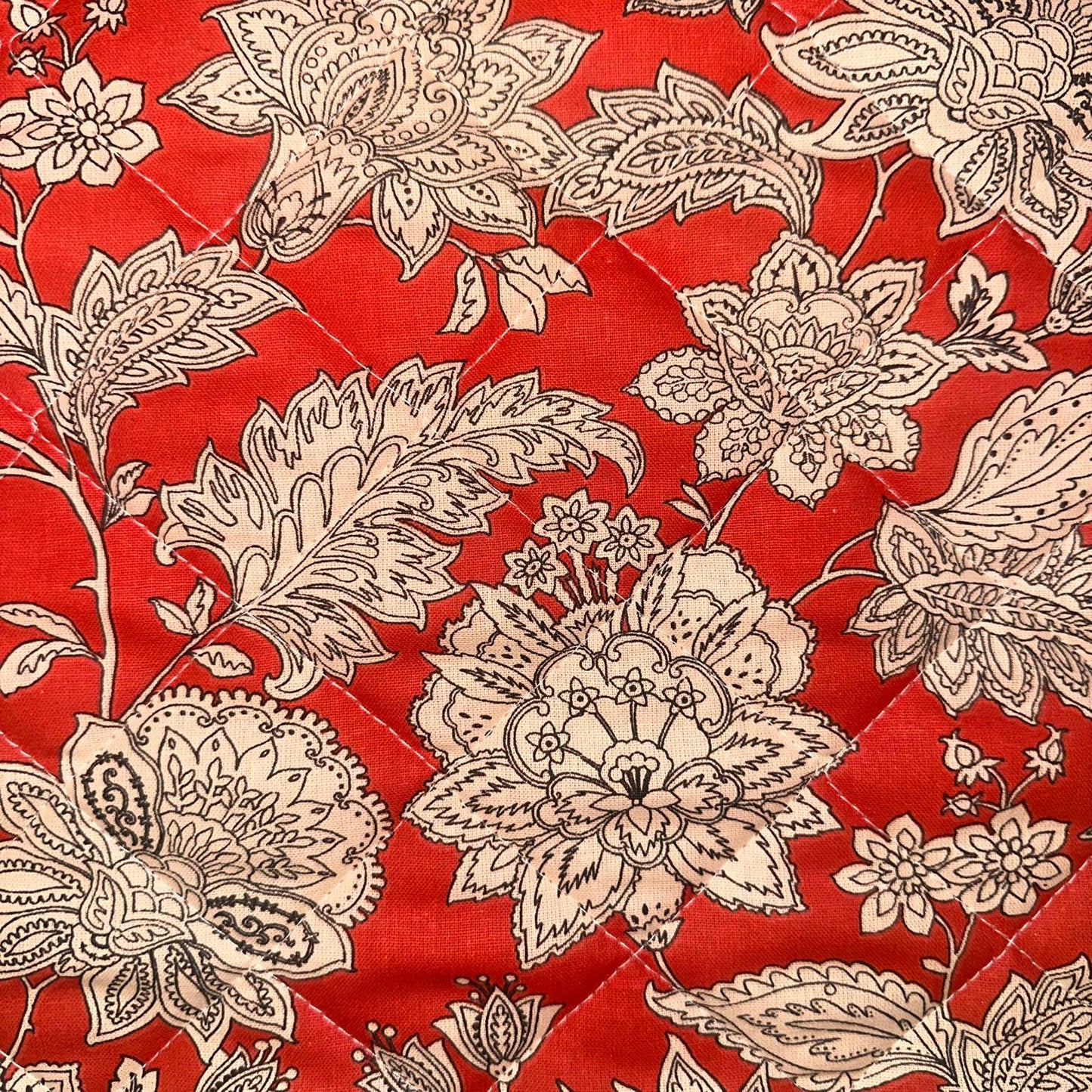 MATELASSE IMPRIME Fleuris Orange