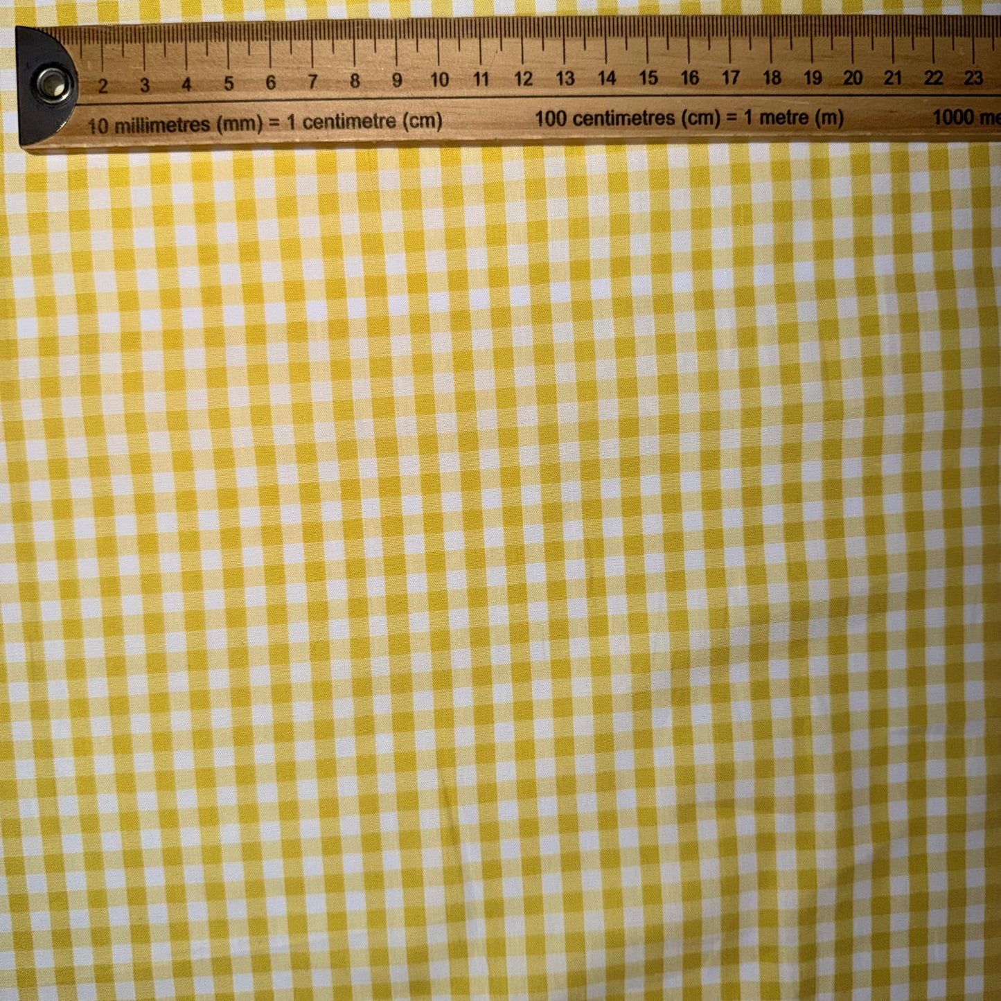 COTON IMPRIME Vichy Jaune clair